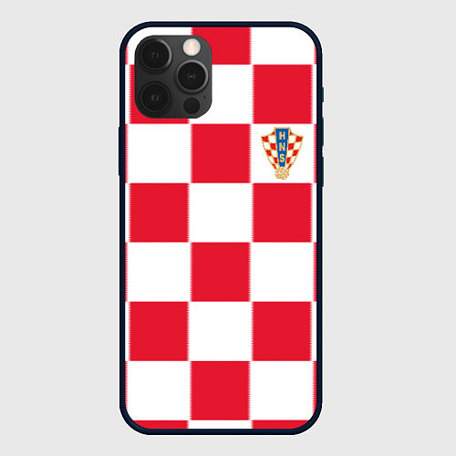Чехол iPhone 12 Pro Max Сборная Хорватии: Домашняя ЧМ-2018 / 3D-Черный – фото 1