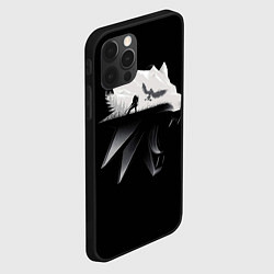 Чехол для iPhone 12 Pro Max Волк Ведьмака, цвет: 3D-черный — фото 2