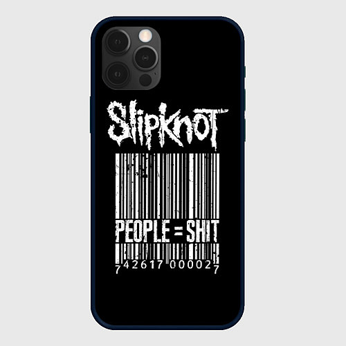 Чехол iPhone 12 Pro Max Slipknot: People Shit / 3D-Черный – фото 1