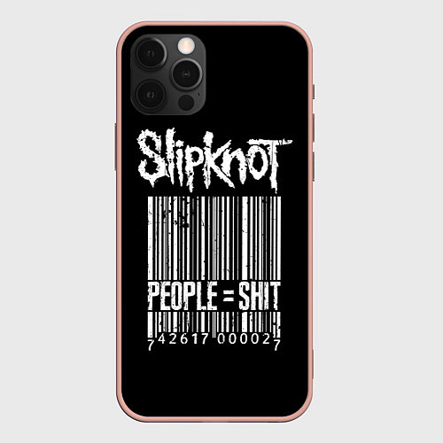 Чехол iPhone 12 Pro Max Slipknot: People Shit / 3D-Светло-розовый – фото 1