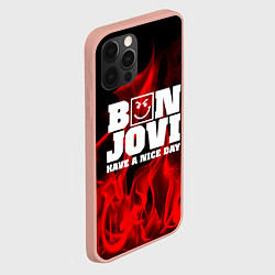 Чехол для iPhone 12 Pro Max Bon Jovi: Have a nice day, цвет: 3D-светло-розовый — фото 2