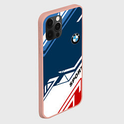 Чехол для iPhone 12 Pro Max BMW SPORT, цвет: 3D-светло-розовый — фото 2