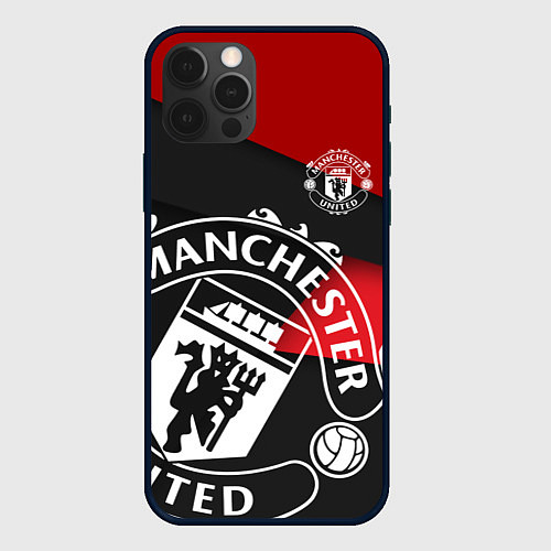 Чехол iPhone 12 Pro Max FC Man United: Exclusive / 3D-Черный – фото 1