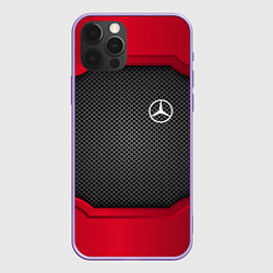 Чехол для iPhone 12 Pro Max Mercedes Benz: Metal Sport, цвет: 3D-сиреневый