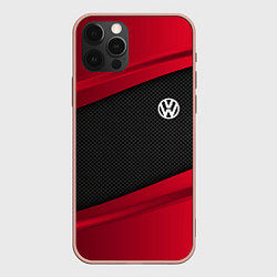 Чехол для iPhone 12 Pro Max Volkswagen: Red Sport, цвет: 3D-светло-розовый