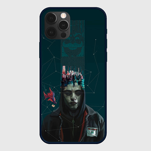 Чехол iPhone 12 Pro Max Mr. Robot / 3D-Черный – фото 1