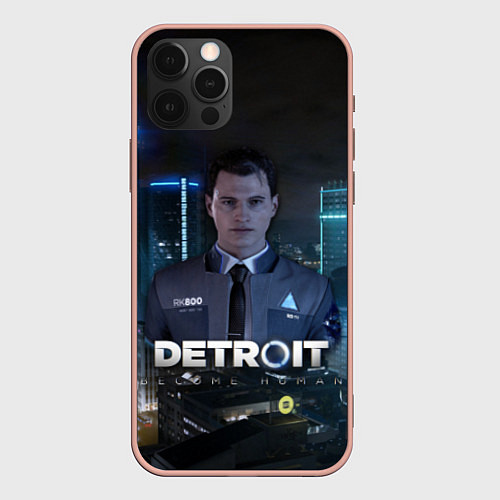 Чехол iPhone 12 Pro Max Detroit: Connor / 3D-Светло-розовый – фото 1