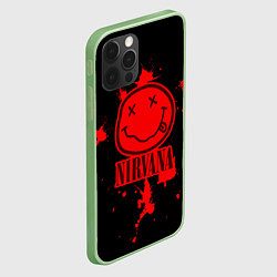 Чехол для iPhone 12 Pro Max Nirvana: Blooded Smile, цвет: 3D-салатовый — фото 2