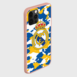 Чехол для iPhone 12 Pro Max Real Madrid: Camo, цвет: 3D-светло-розовый — фото 2
