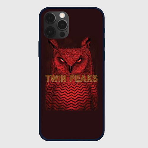 Чехол iPhone 12 Pro Max Twin Peaks: Red Owl / 3D-Черный – фото 1