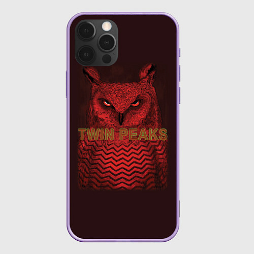 Чехол iPhone 12 Pro Max Twin Peaks: Red Owl / 3D-Сиреневый – фото 1