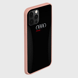 Чехол для iPhone 12 Pro Max Audi Carbon, цвет: 3D-светло-розовый — фото 2