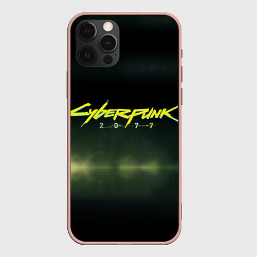 Чехол iPhone 12 Pro Max Cyberpunk 2077 / 3D-Светло-розовый – фото 1