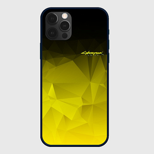 Чехол iPhone 12 Pro Max Cyberpunk 2077: Yellow Poly / 3D-Черный – фото 1