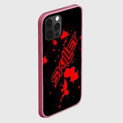 Чехол для iPhone 12 Pro Max Skillet: Blood Style, цвет: 3D-малиновый — фото 2