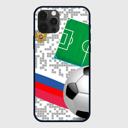 Чехол iPhone 12 Pro Max Русский футбол / 3D-Черный – фото 1