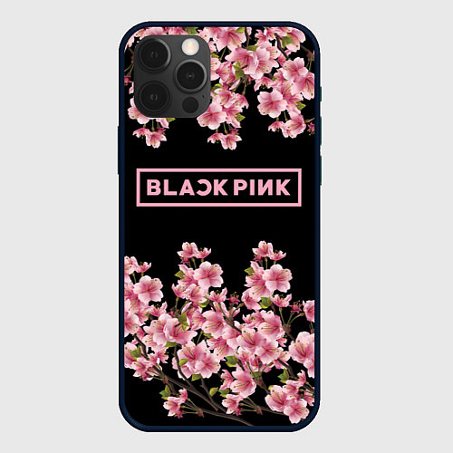 Чехол iPhone 12 Pro Max Black Pink: Delicate Sakura / 3D-Черный – фото 1