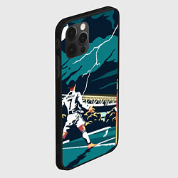 Чехол для iPhone 12 Pro Max Ronaldo lightning, цвет: 3D-черный — фото 2