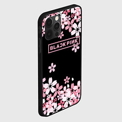 Чехол для iPhone 12 Pro Max Black Pink: Pink Sakura, цвет: 3D-черный — фото 2