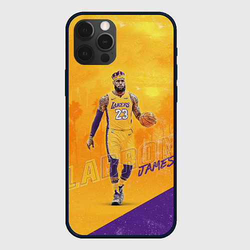 Чехол iPhone 12 Pro Max LeBron James: NBA Star / 3D-Черный – фото 1