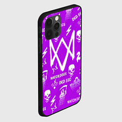 Чехол для iPhone 12 Pro Max Watch Dogs 2: Violet Pattern, цвет: 3D-черный — фото 2