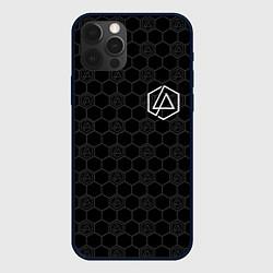 Чехол iPhone 12 Pro Max Linkin Park: Black Carbon