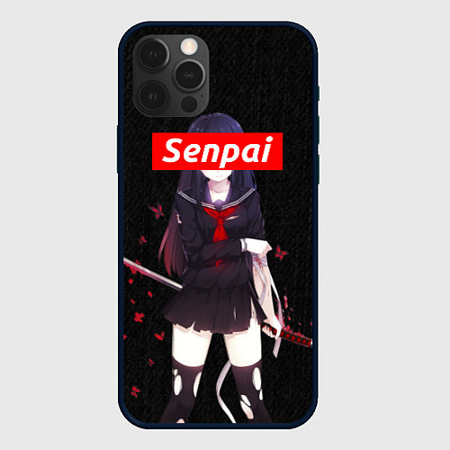 Чехол iPhone 12 Pro Max Senpai Assassin / 3D-Черный – фото 1