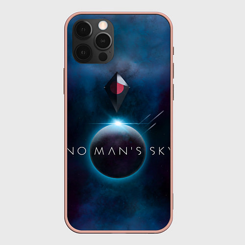 Чехол iPhone 12 Pro Max No Man’s Sky: Dark Space / 3D-Светло-розовый – фото 1