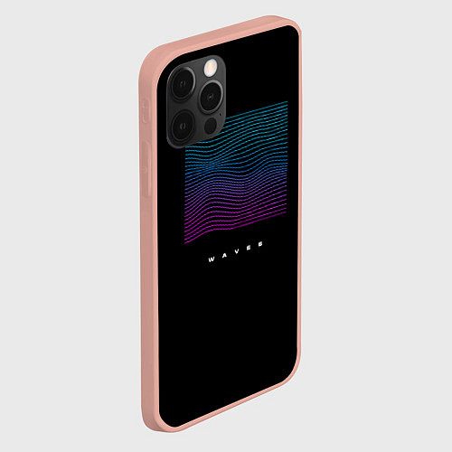 Чехол iPhone 12 Pro Max Neon WAVES / 3D-Светло-розовый – фото 2
