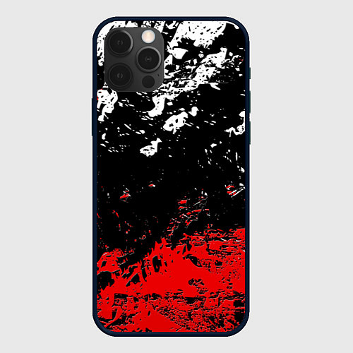 Чехол iPhone 12 Pro Max Брызги красок / 3D-Черный – фото 1