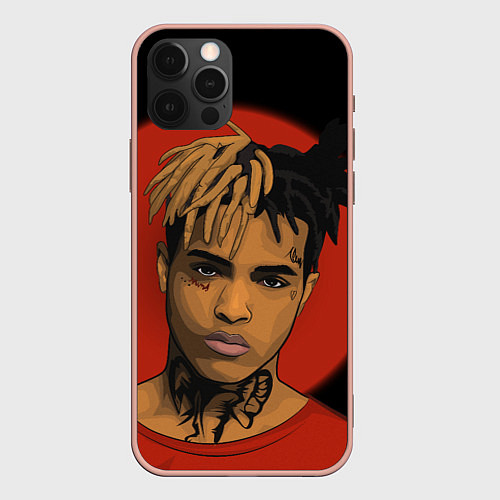 Чехол iPhone 12 Pro Max XXXTentacion: Red Sun / 3D-Светло-розовый – фото 1