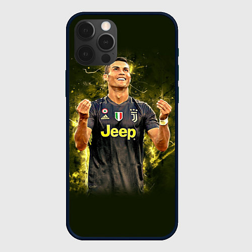 Чехол iPhone 12 Pro Max Ronaldo: Juve Sport / 3D-Черный – фото 1