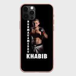 Чехол для iPhone 12 Pro Max Хабиб: Дагестанский борец, цвет: 3D-светло-розовый