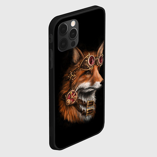 Чехол iPhone 12 Pro Max Королевский лис / 3D-Черный – фото 2