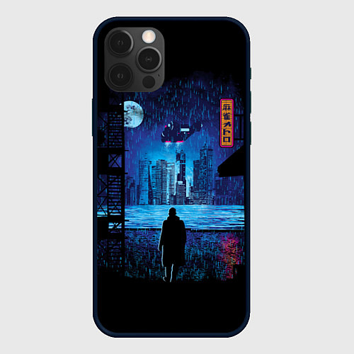 Чехол iPhone 12 Pro Max Blade Runner: Dark Night / 3D-Черный – фото 1