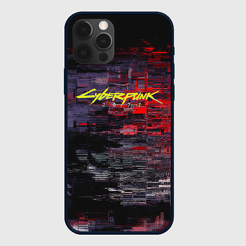 Чехол iPhone 12 Pro Max Cyberpunk 2077: Techno Style / 3D-Черный – фото 1