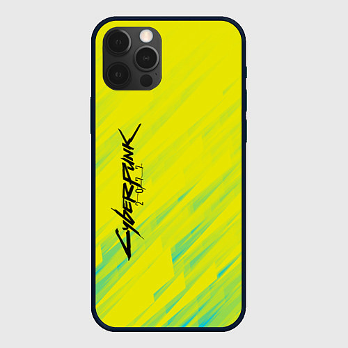 Чехол iPhone 12 Pro Max Cyberpunk 2077: Yellow / 3D-Черный – фото 1