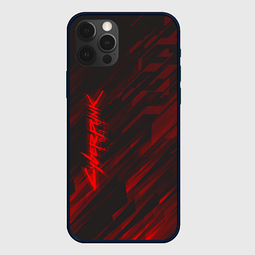 Чехол iPhone 12 Pro Max Cyberpunk 2077: Red Breaks / 3D-Черный – фото 1