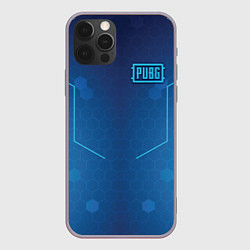 Чехол iPhone 12 Pro Max PUBG: Blue Hexagons