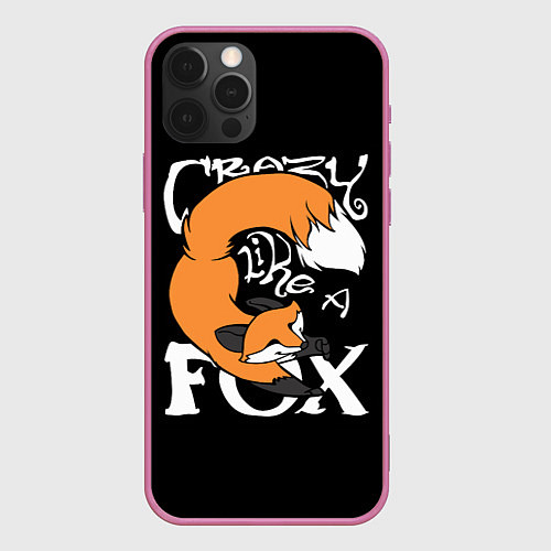 Чехол iPhone 12 Pro Max Crazy Like a Fox / 3D-Малиновый – фото 1