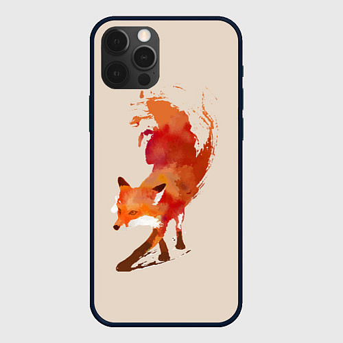 Чехол iPhone 12 Pro Max Paint Fox / 3D-Черный – фото 1