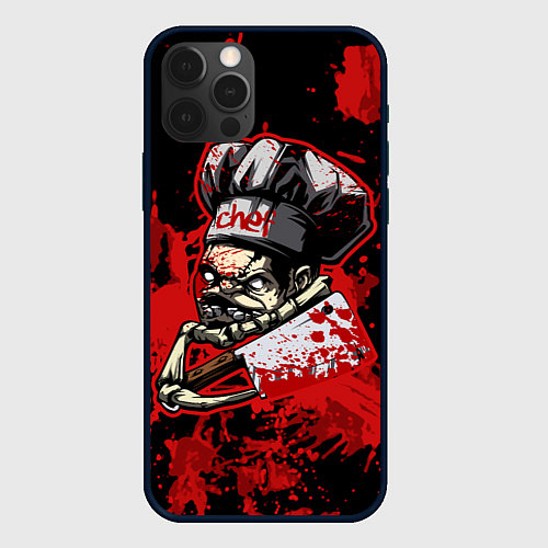 Чехол iPhone 12 Pro Max Pudge Chef / 3D-Черный – фото 1