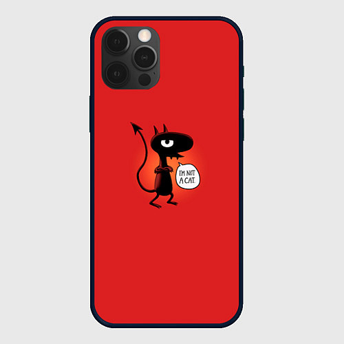 Чехол iPhone 12 Pro Max Disenchantment: I'm not a Cat / 3D-Черный – фото 1
