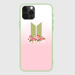 Чехол iPhone 12 Pro Max BTS: Pink Flowers