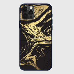 Чехол для iPhone 12 Pro Max Золотой мрамор, цвет: 3D-черный