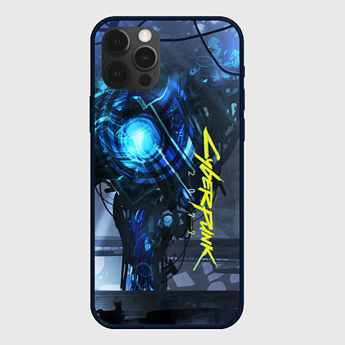 Чехол iPhone 12 Pro Max Cyberpunk 2077 / 3D-Черный – фото 1