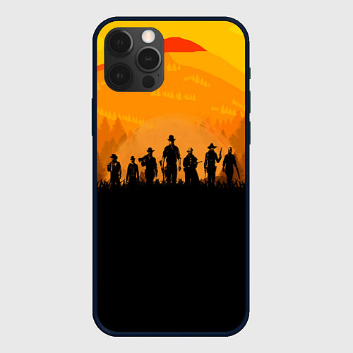 Чехол iPhone 12 Pro Max Red Dead Redemption: Orange Sun / 3D-Черный – фото 1