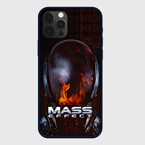 Чехол iPhone 12 Pro Max Mass Effect / 3D-Черный – фото 1