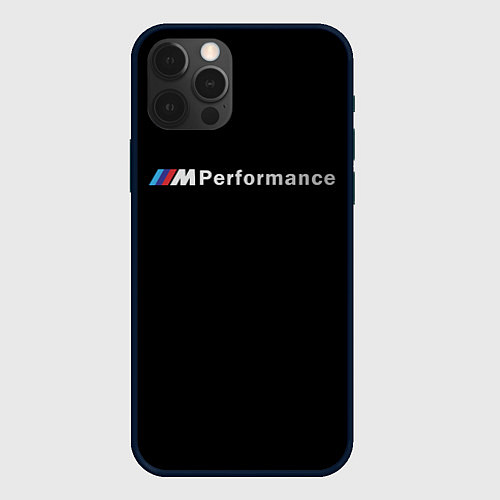 Чехол iPhone 12 Pro Max BMW PERFORMANCE ЧЁРНЫЙ БМВ / 3D-Черный – фото 1