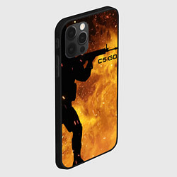 Чехол для iPhone 12 Pro Max CS:GO Dark Fire, цвет: 3D-черный — фото 2